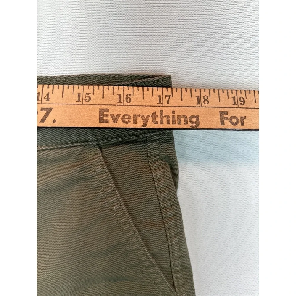 J.crew Women's Crop Pants Vintage Straight  Green High Rise Stretch Petites‎ 31P